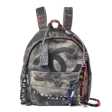 chanel graffiti backpack replica price|authentic Chanel graffiti backpack.